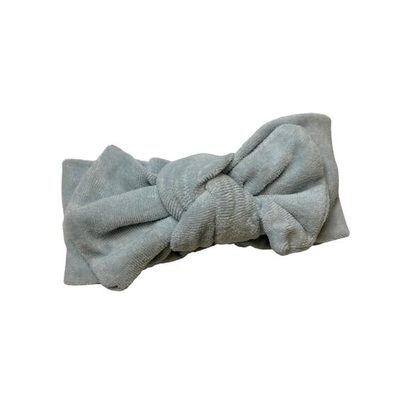 Kate Quinn Organic Velour Blue Knotted Headband 6-12M - Picture 1 of 2